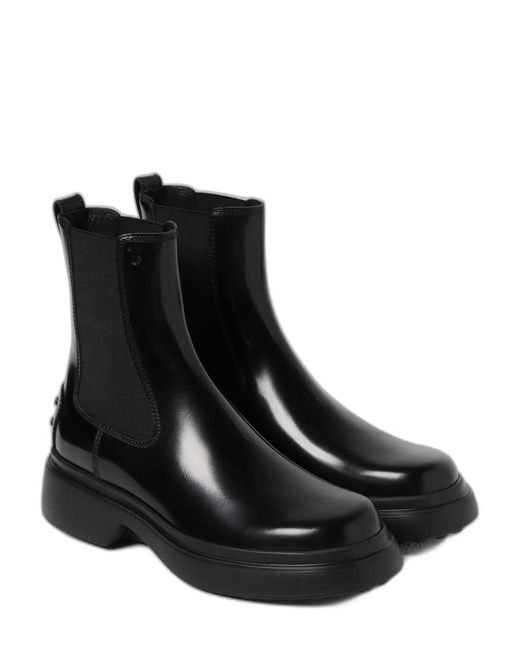 Tod's Black Leather Chelsea Boots