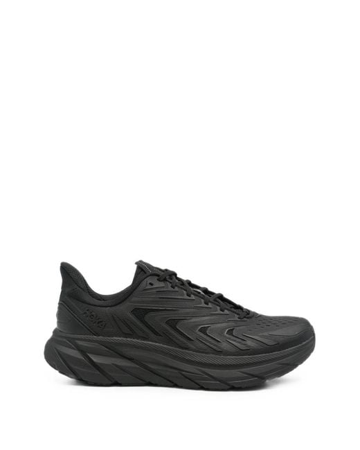 Hoka One One Black Hoka Polyamide Rubber Shoes for men