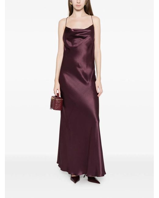 Pinko Purple Bordeaux Cotton Dress