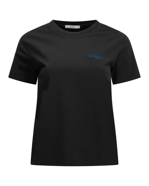 Givenchy Black Cotton Crewneck T-Shirt