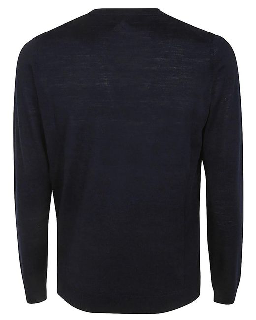 Ballantyne Blue V Neck Slim Fit Pullover for men