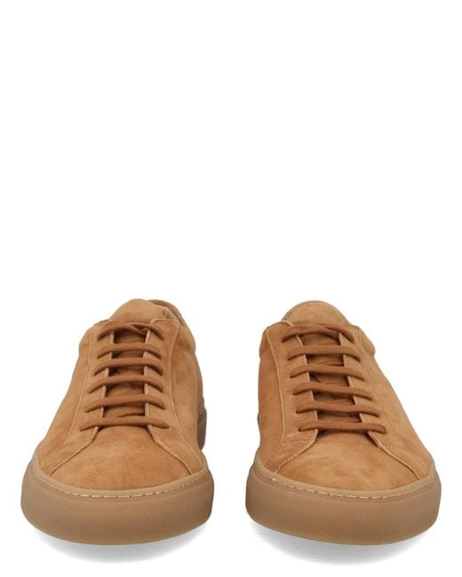 Common Projects Brown Buff Leather Sneakers for men