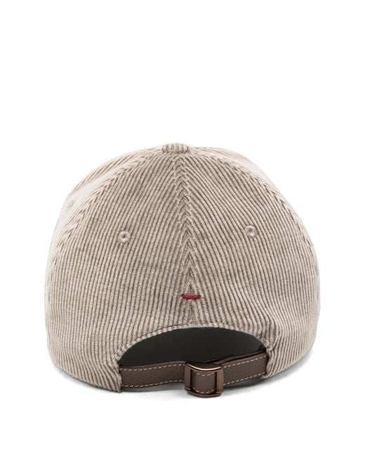 Brunello Cucinelli Natural Granite Baseball Cap for men