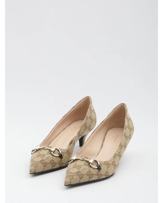 Gucci Natural Pumps With Horsebit