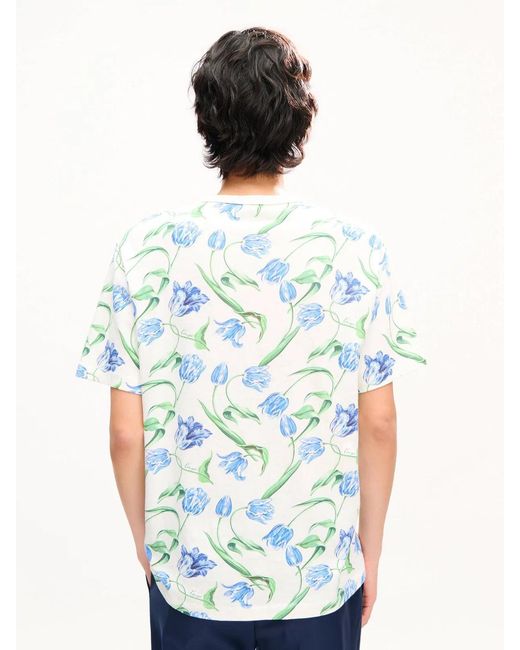 KENZO Blue Tulip' Cotton T-Shirt for men