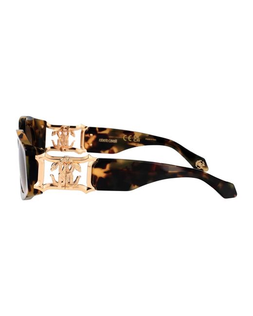 Roberto Cavalli Brown Havana Vintage Acetate And Metal Sunglasses