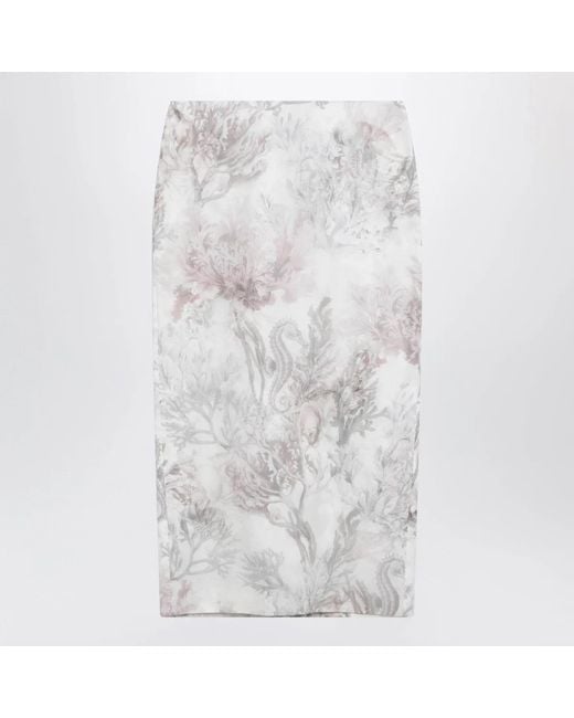 Max Mara White Pencil Skirt