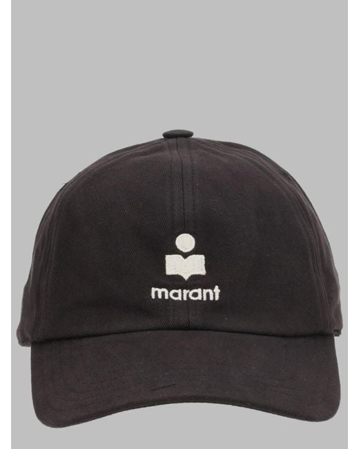 Isabel Marant Black Cotton Baseball Cap