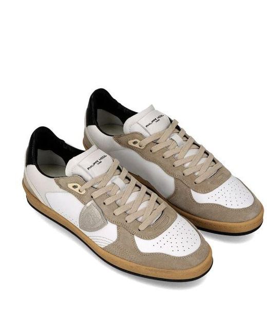 Philippe Model Brown Philippe Model Off Calf Leather Shoes for men