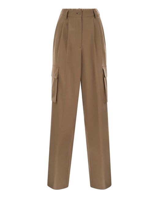 Herno Natural Soft Wool Cargo Pants