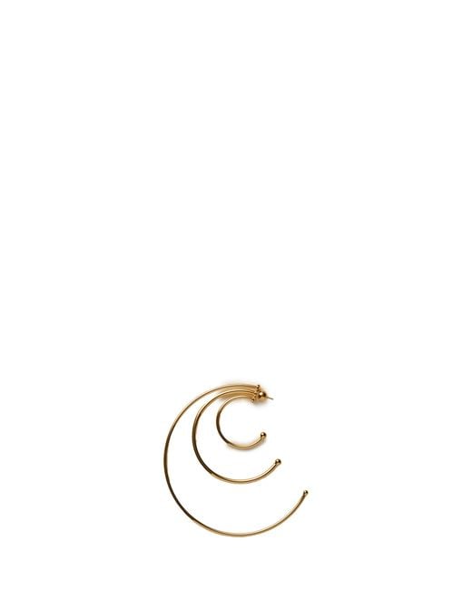 Panconesi White Pierced Solar Hoops Earrings Large