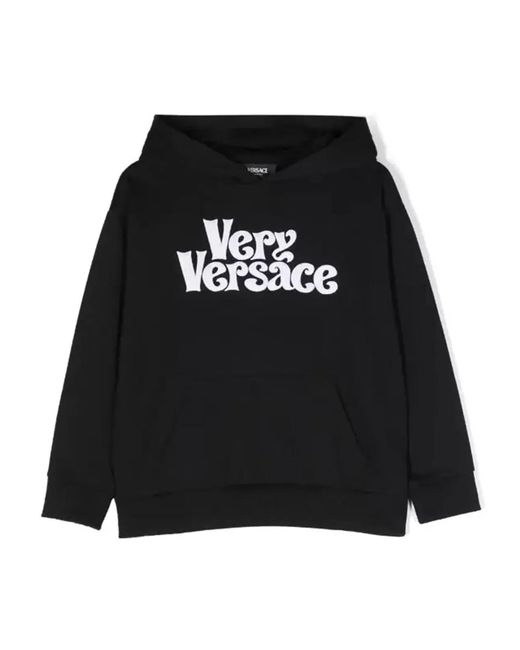 Versace Black Sweatshirt Fleece Very Embroidery