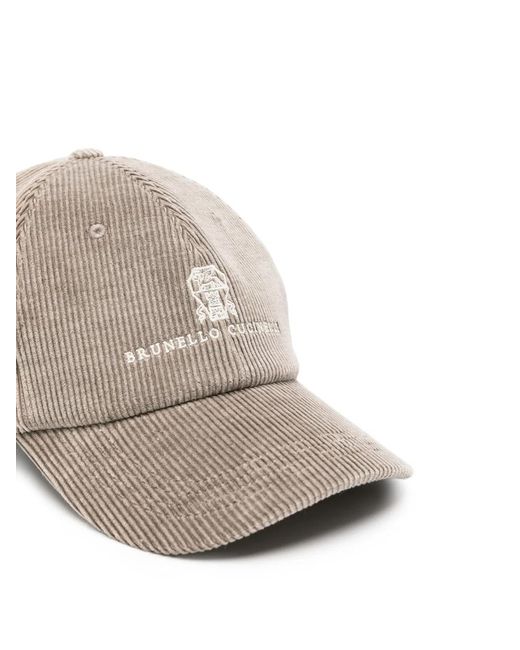 Brunello Cucinelli Natural Granite Baseball Cap for men