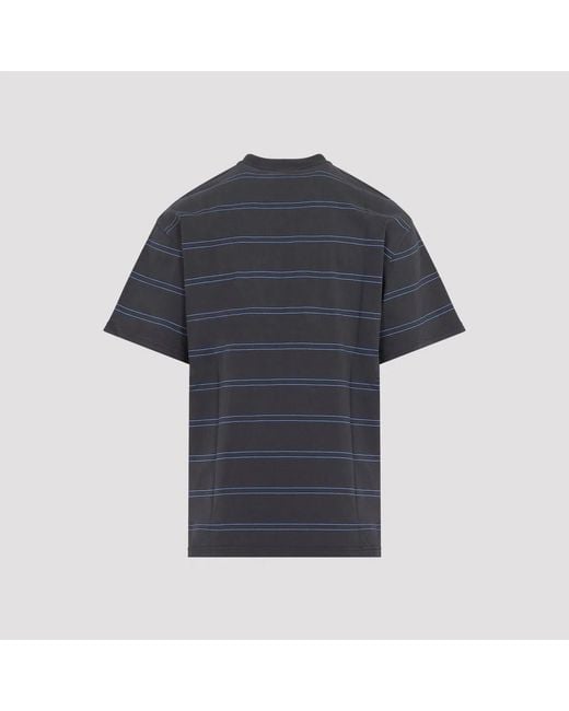 Carhartt Blue Stripe Graphite Cotton T-Shirt for men