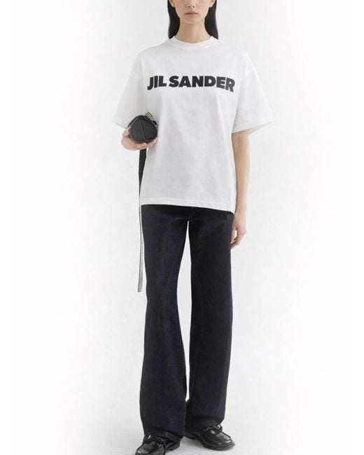 Jil Sander White T-Shirt With Logo
