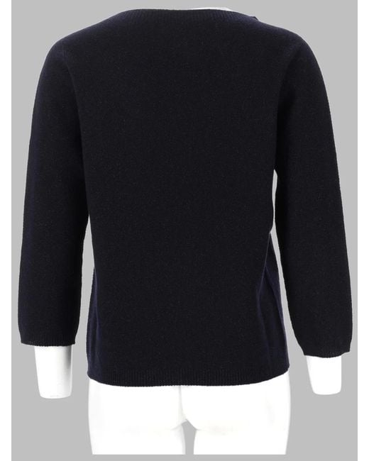 Fabiana Filippi Blue Cashmere Blend Knit Sweater