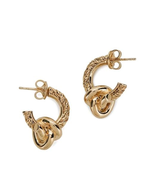 Bottega Veneta Yellow Knot-Detailing Earrings