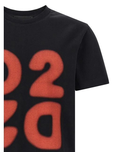 DSquared² Black Printed T-Shirt for men