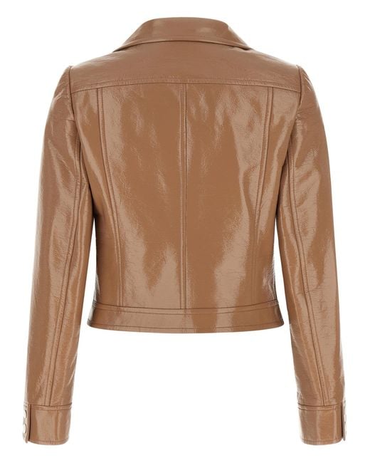 Courreges Brown 'Reedition Vinyl' Jacket