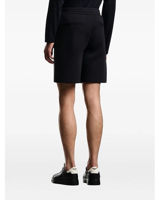 Emporio Armani Black Cotton Shorts for men