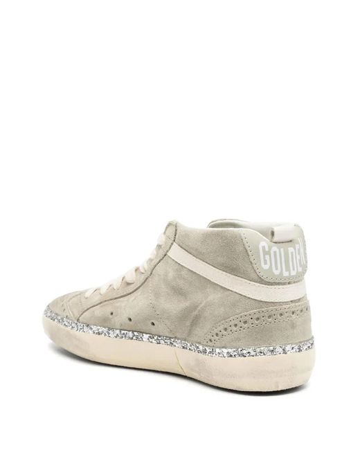 Golden Goose Deluxe Brand White Mid Star Suede Upper Leather Star