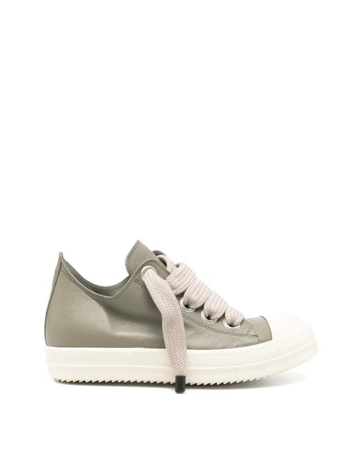 Rick Owens White Jumbolace Low Sneakers for men
