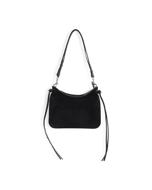 Phoebe Philo Black Gig Small Suede Leather Shoulder Bag