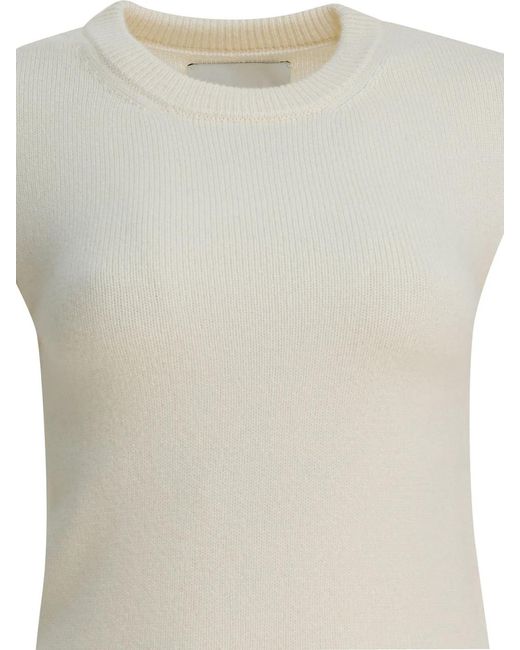 Sa Su Phi White Cashmere Knit Sweater