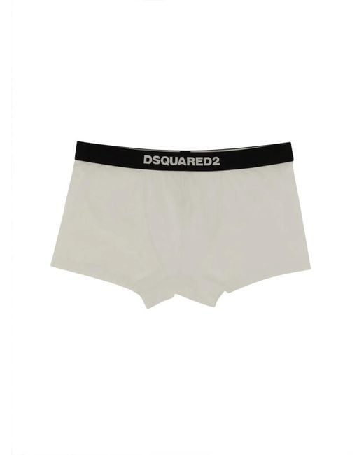 DSquared² Black Boxers With Logo for men