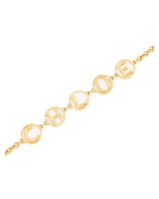 Chloé Metallic Script Vintage Choker