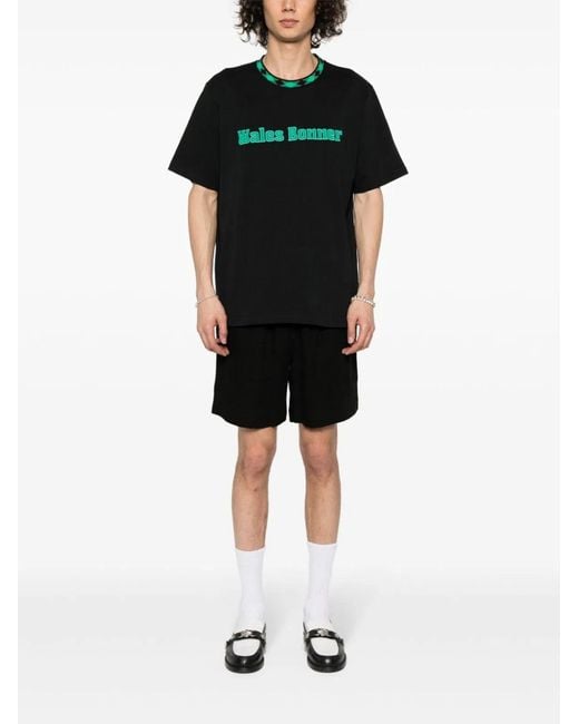 Wales Bonner Black Cotton T Shirt for men