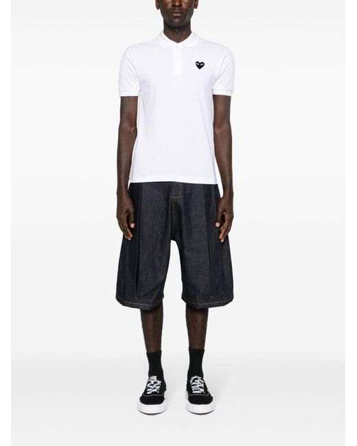COMME DES GARÇONS PLAY White T-Shirt Emblem Knit