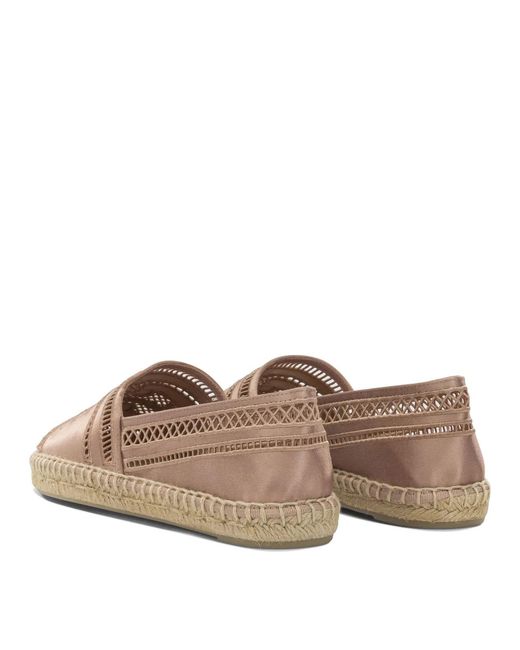 Tory Burch Brown Viscose Silk Textile Rubber Espadrilles