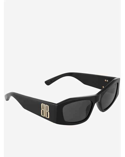 Balenciaga Black Nano Rectangular Sunglasses