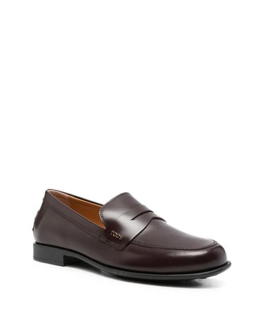 Tod's Brown Calfskin Moccasins