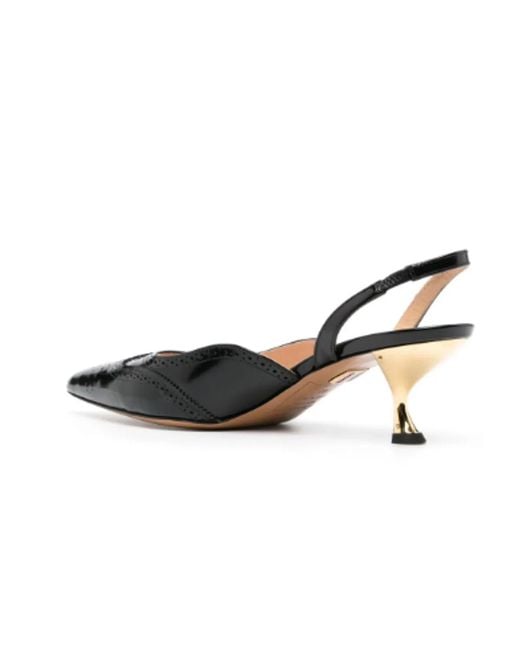Thom Browne Black Calf Leather Pointed-Toe Pumps