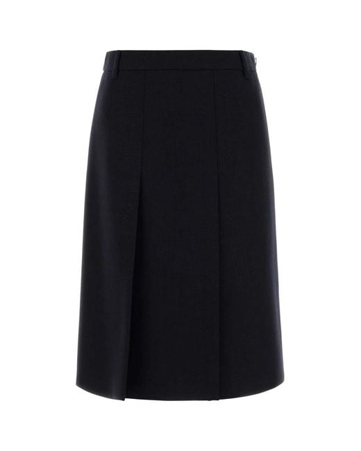 Prada Black Multi-Slit Skirt