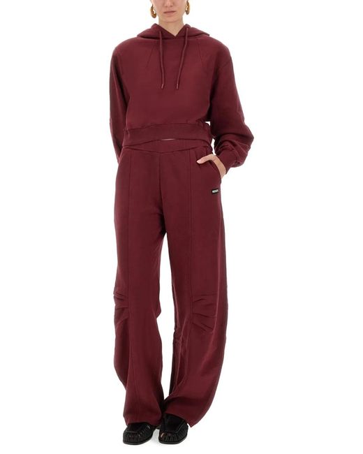 ROTATE BIRGER CHRISTENSEN Red Sports Pants Terry Back