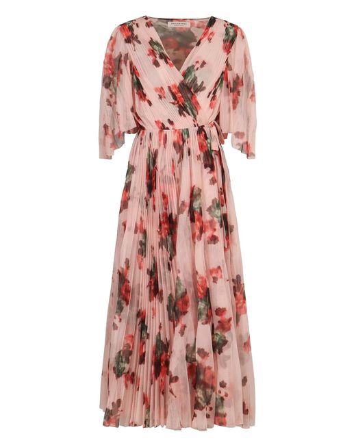 Philosophy Di Lorenzo Serafini Red Floral Long Dress
