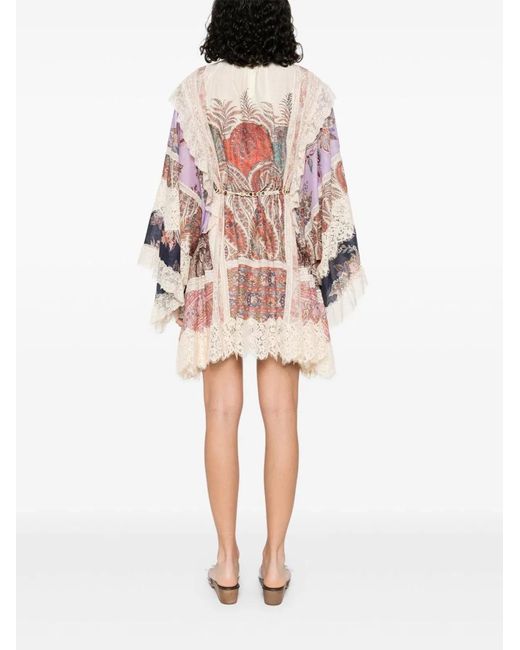 Zimmermann Pink Rhiannon Mini Dress