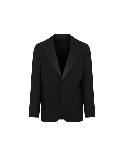 Etro Black Stretch Wool Blazer for men