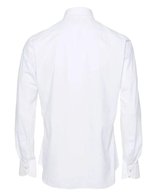 Tintoria Mattei 954 White Bi Stretch Shirt for men