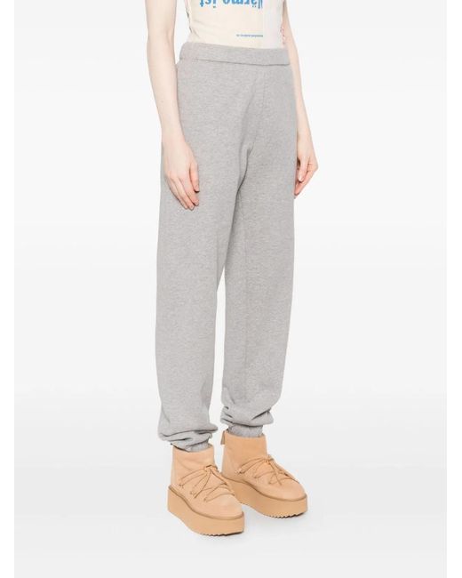 The Attico Gray Cotton Sweatpants