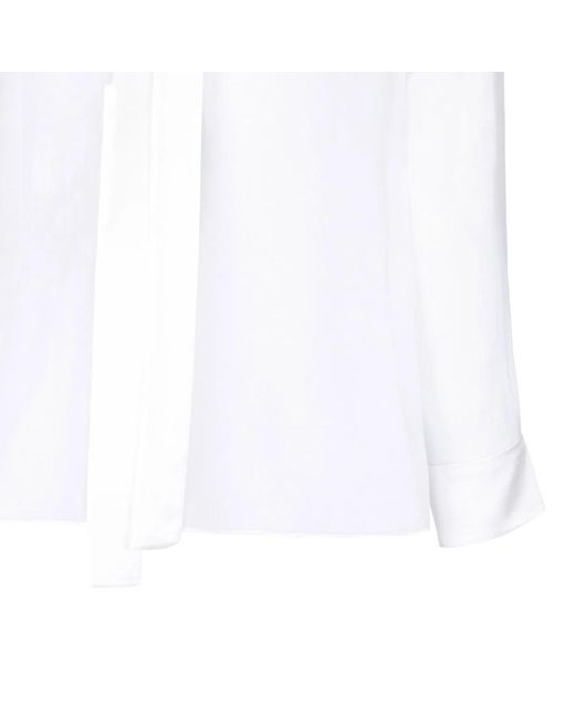 Dolce & Gabbana White Dolce & Gabbana Silk Chiffon Shirt