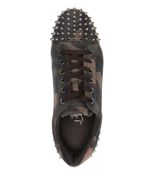 Christian Louboutin Brown Seavaste Leather Sneakers for men