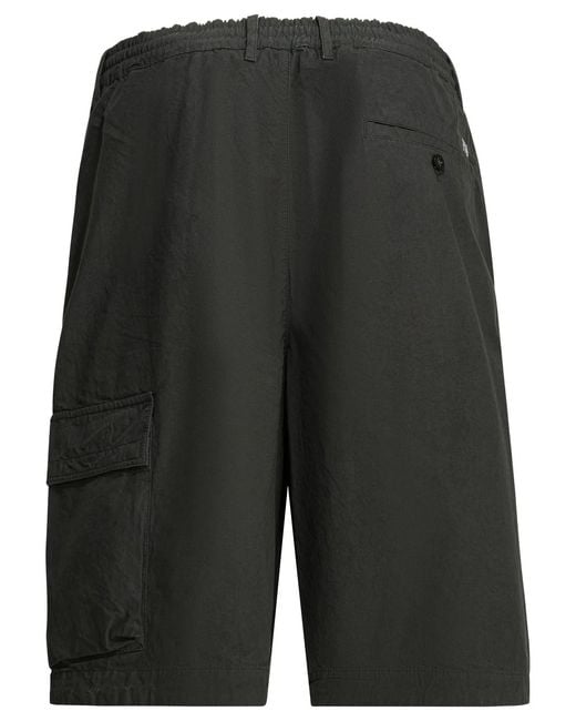 C P Company Gray C.P.Company "Micro-Reps" Cargo Shorts for men