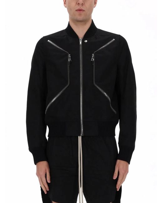 Rick Owens Black Blixia Flight Jacket for men