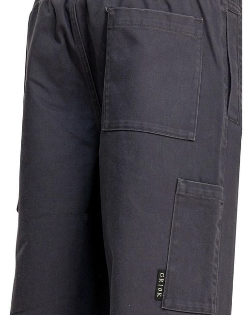 GR10K Gray Cotton Trousers for men