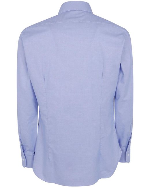 Barba Napoli Blue Classic Shirt for men