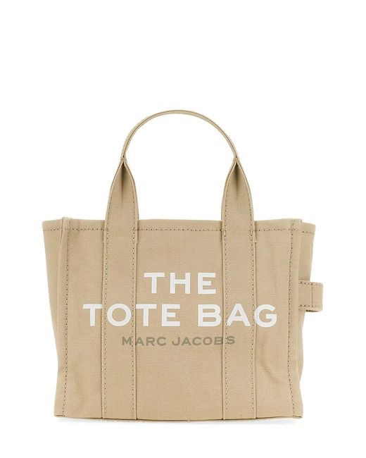 Marc Jacobs Natural Canvas Logo Print Bag